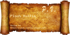 Pisch Vulfia névjegykártya